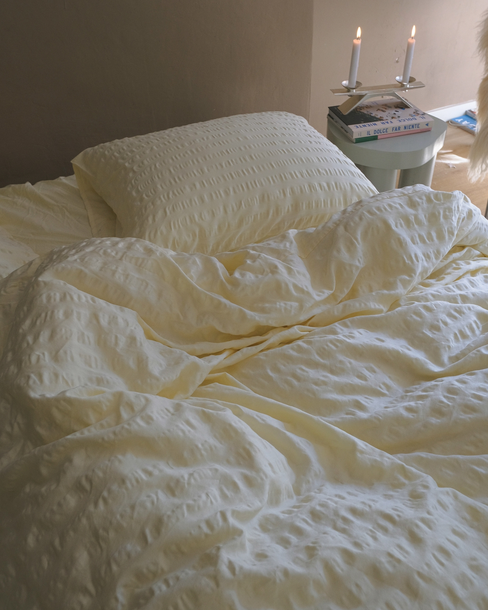 Crisp Sheet - Duvet Cover Set Smooth Waffle Butter