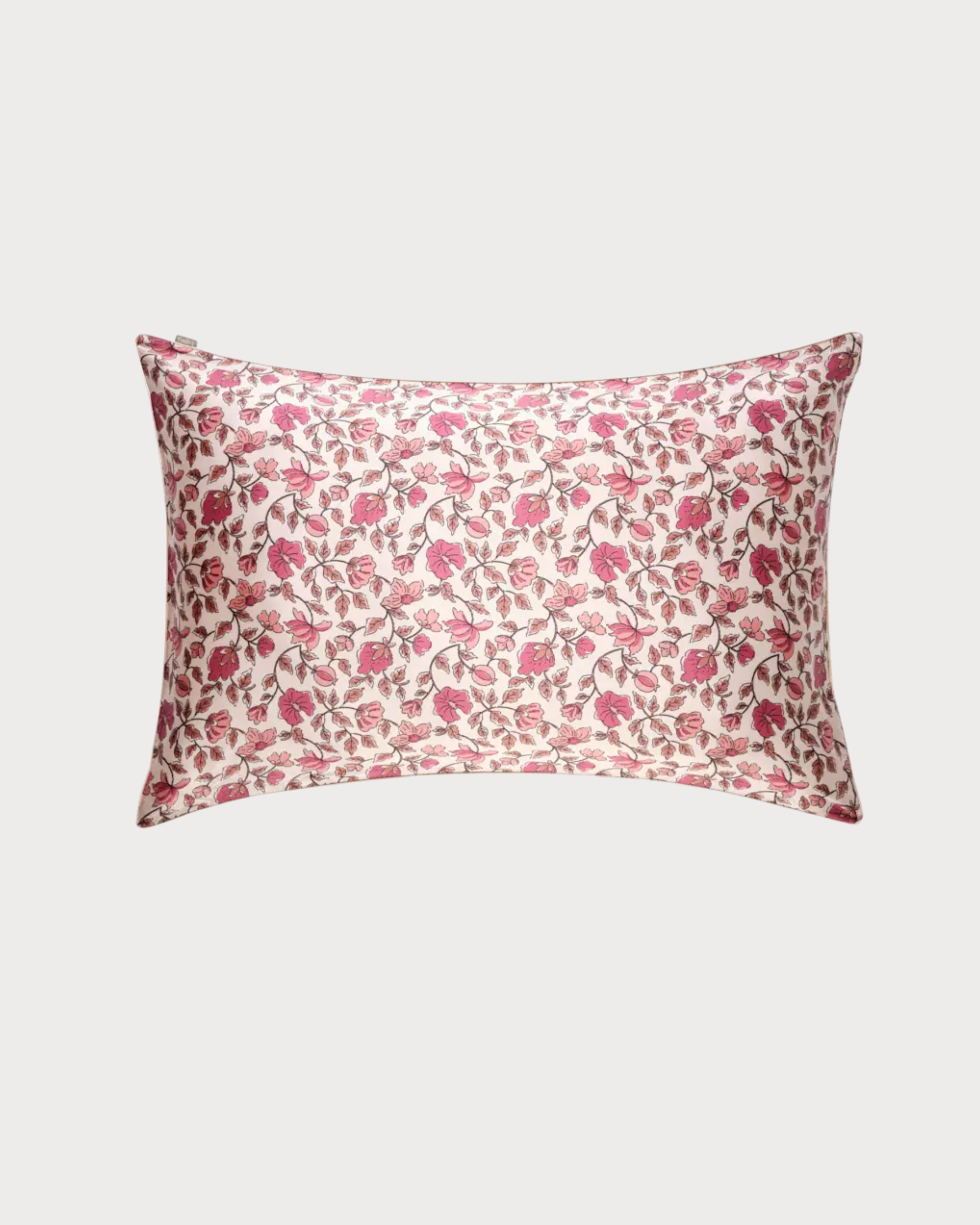 Silk Floral Pink Pillow Case