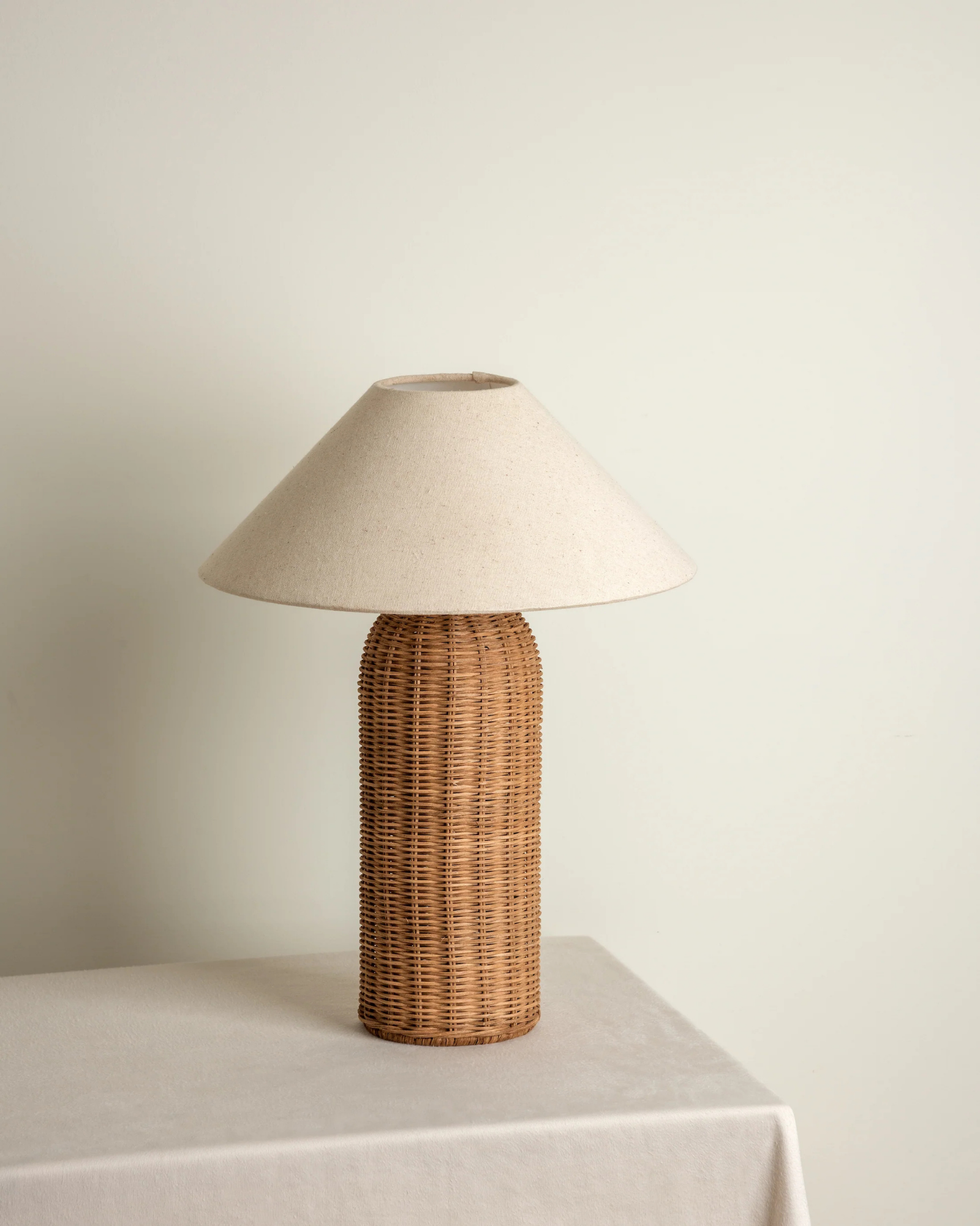 Lights & Lamps - Ensia - tall rattan table lamp