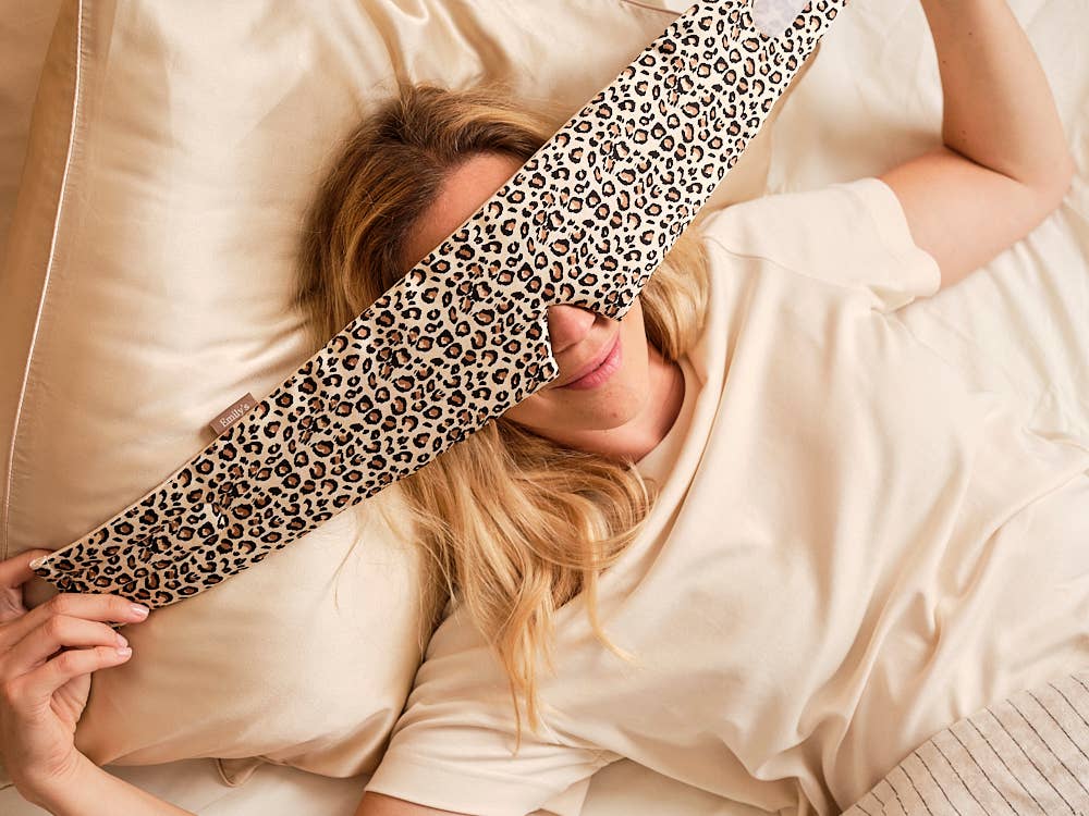 Silk Leopard Sleep Mask Headband
