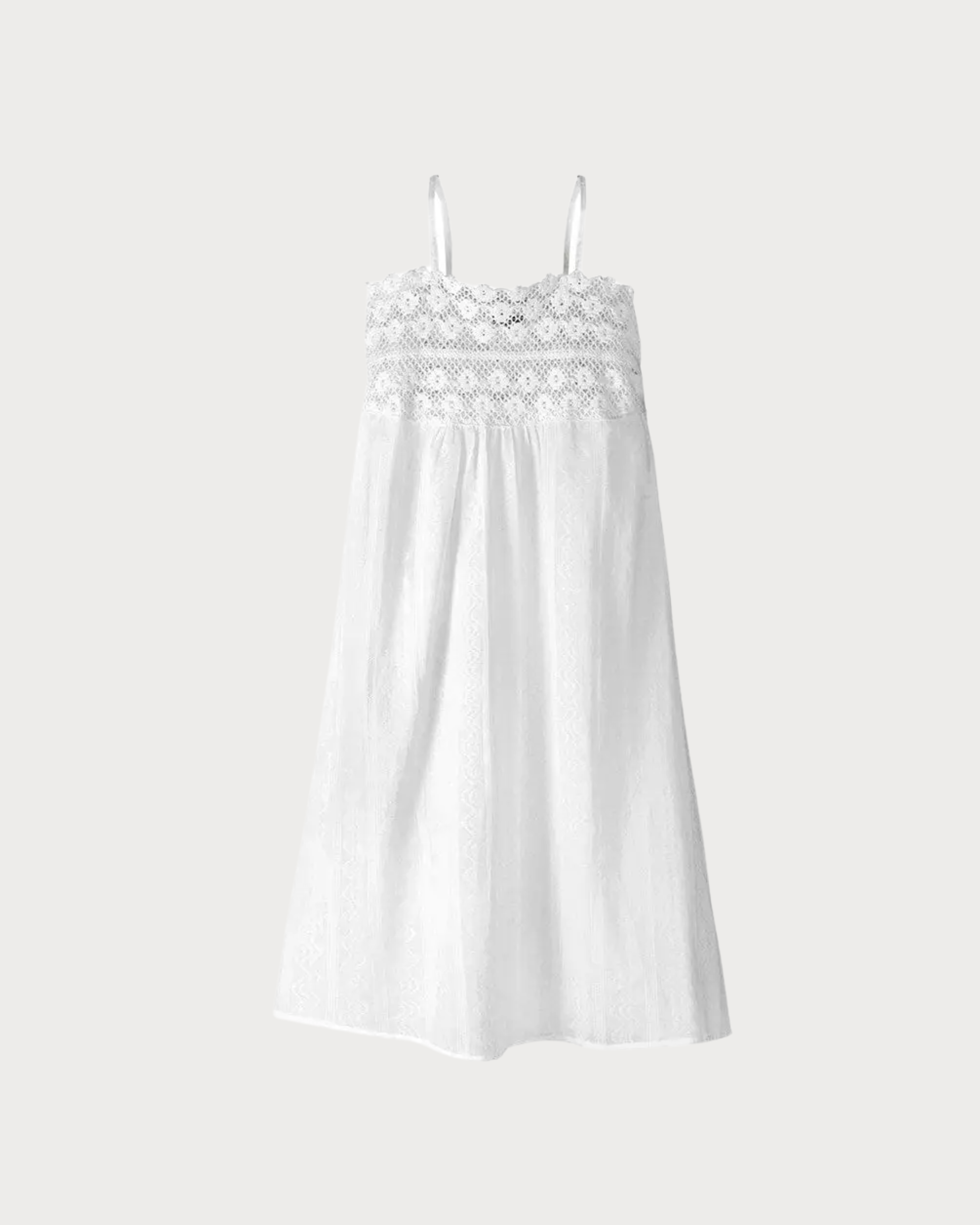 Cotton White Lace Night Dress