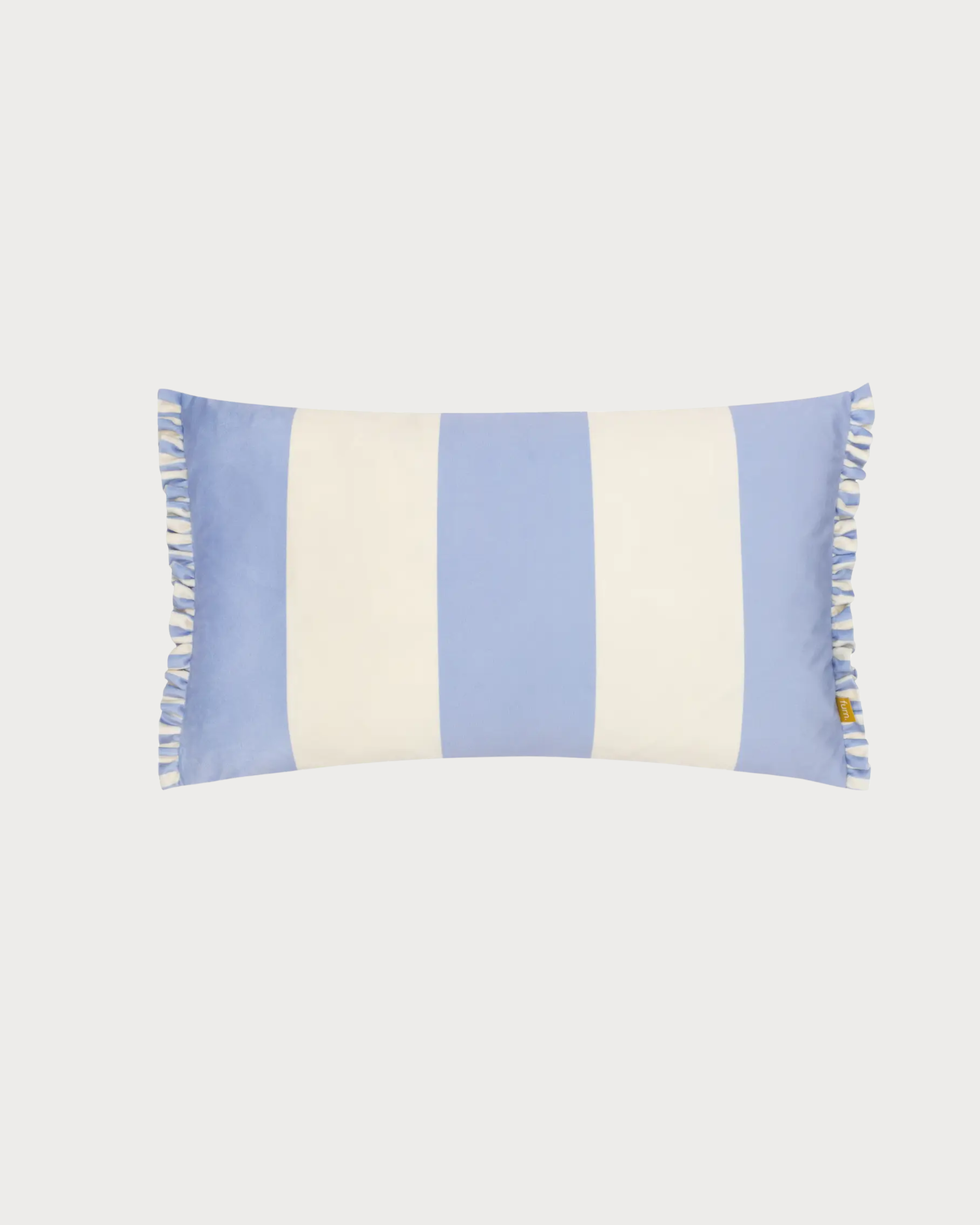 Blue Striped Velvet Cushion Cover