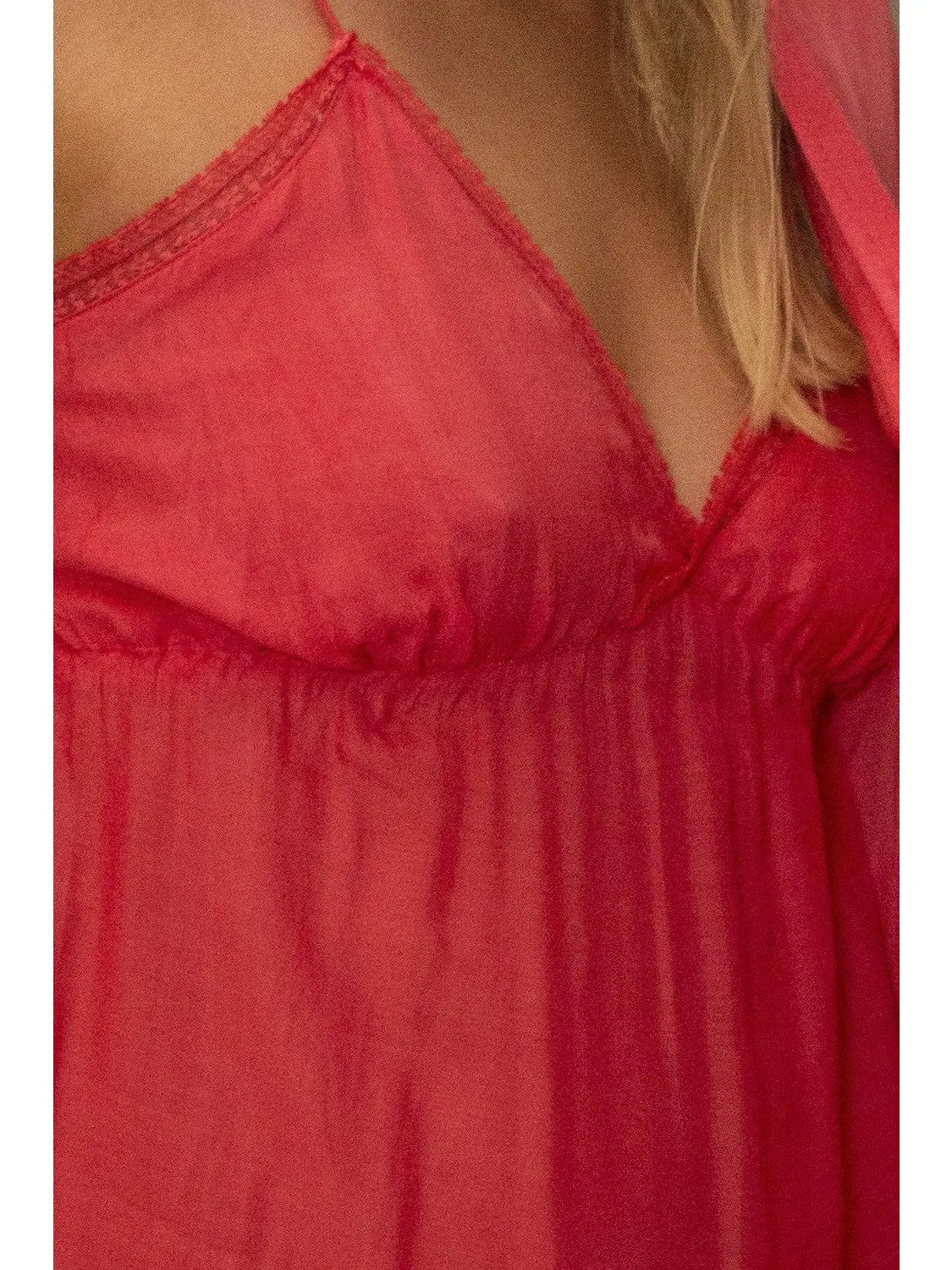 Cotton Silk Pink Night Dress